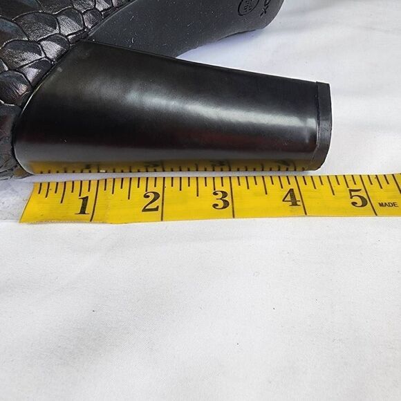 GEOX Respira High Heels Scales Black Block Heel Women's Size 39 (8.5) - Picture 12 of 13